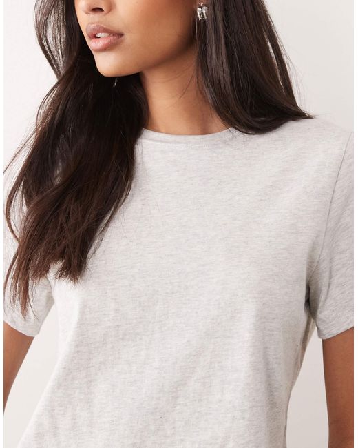 Abercrombie & Fitch Gray – leicht körpernah geschnittenes t-shirt
