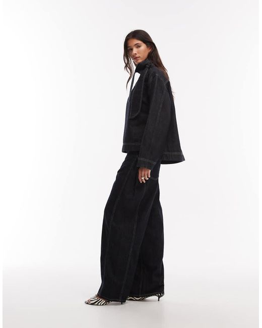 Mango Black Sila Barrel Jean Co-ord