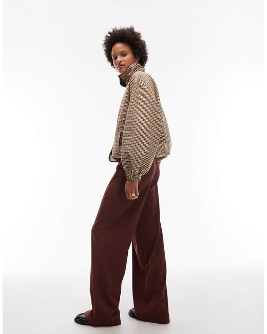 ASOS Brown Co-ord Wide Leg Trouser