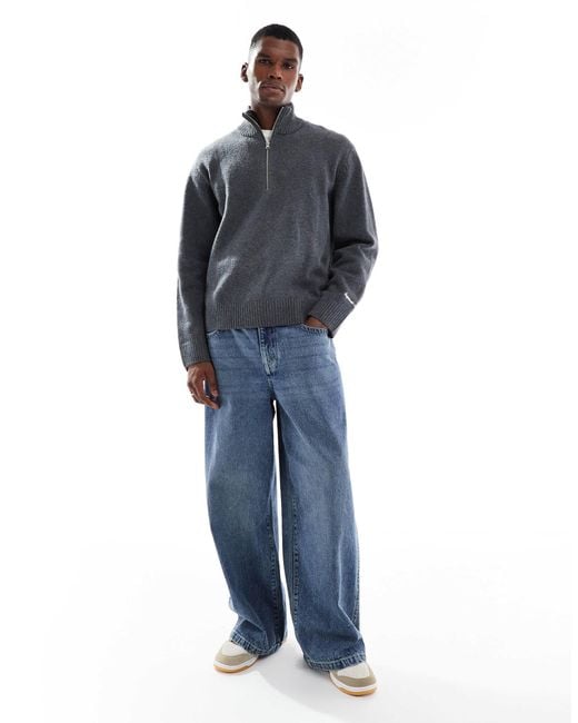 Jack & Jones – dicker oversize-pullover in Blue für Herren