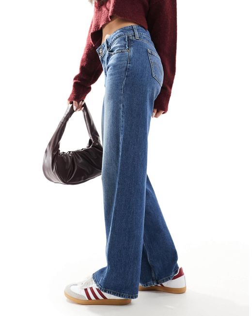 Levi's Blue Superlow Waist Straight Loose Fit Jeans