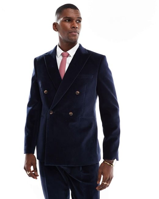 ASOS Blue Slim Suit Jacket for men