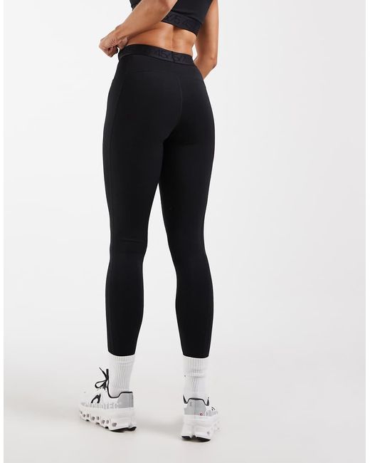 4505 White Active Logo Jacquard High Waist Gym leggings