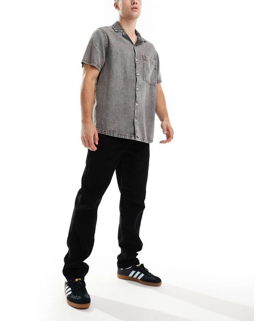 Farah Black Norwood Regular Fit Cord Chino Pants for men