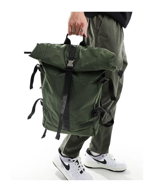 Sac à dos avec bord supérieur roulé et boucles - kaki Consigned pour homme  en coloris Vert