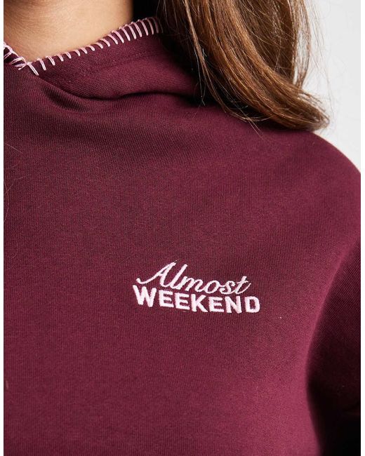 Mango Red Teen Stitch Detail Hoodie