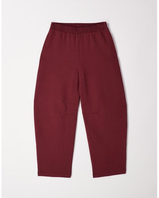 ASOS Red Interlock Barrel Leg Jogger