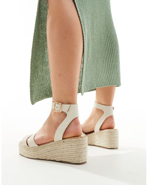 New Look Green Flatform Sandal