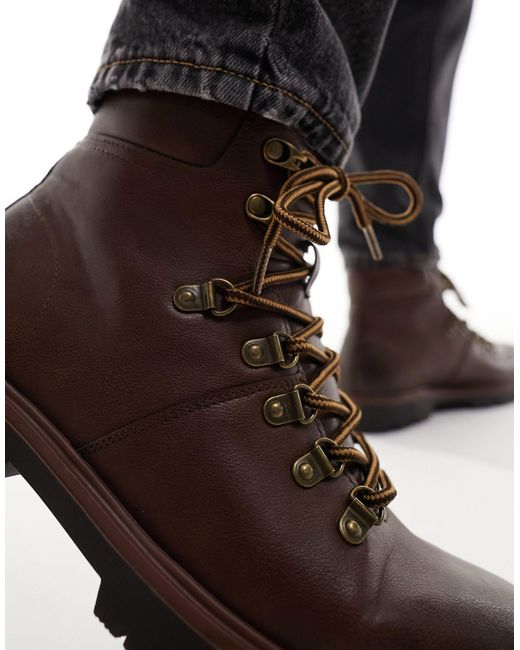 River Island Hiker Boot in Brown for Men Lyst UK