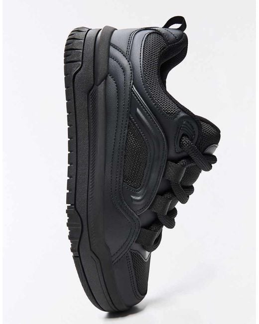 Bershka Black Chunky Skate Trainers for men