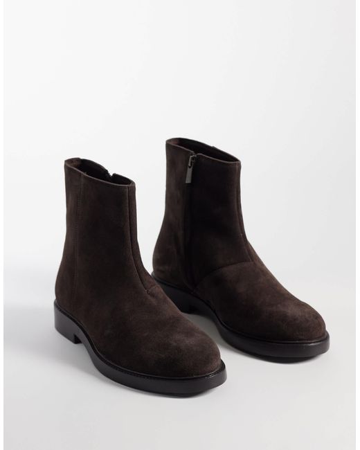 ASOS Black Zip Up Boots for men