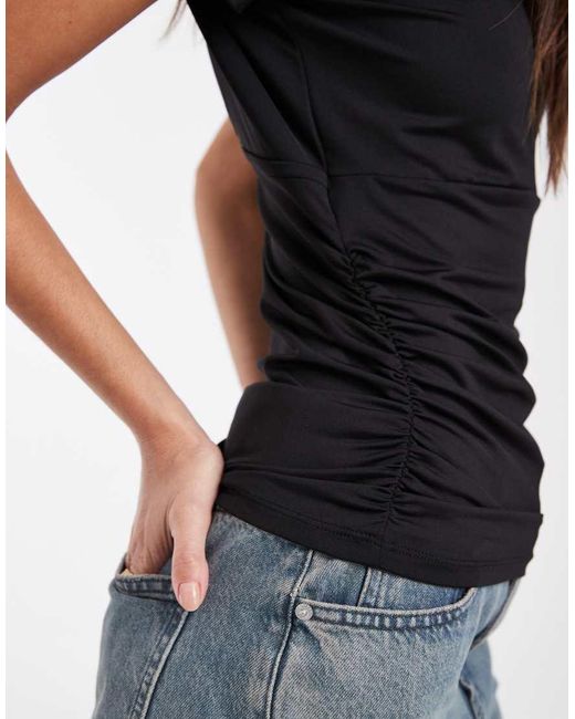 ONLY Black Slinky Open Back Top
