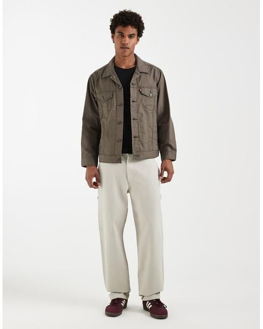Levi's Brown Relaxed Fit Denim Trucker Jacket for men