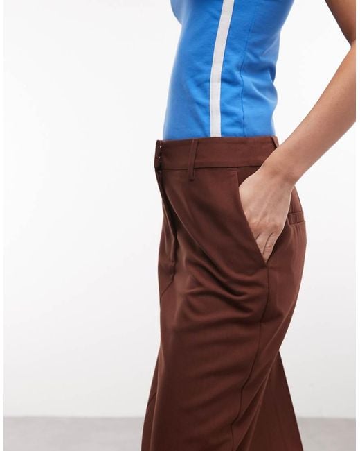 ASOS Blue Tailored Knee-length Pencil Skirt