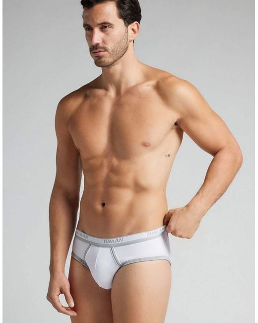 Intimissimi Blue Superior Cotton Briefs With Logo for men
