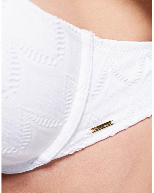 Boux Avenue White Broderie Texture Underwire Bikini Top