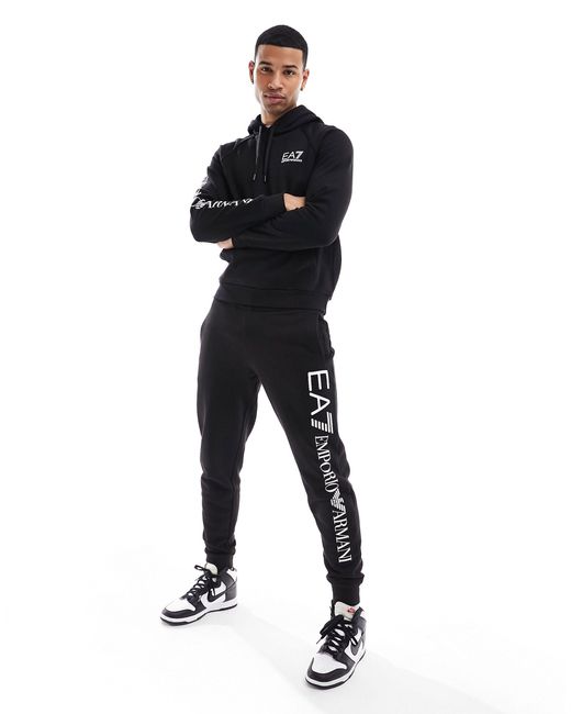 Ea7 black joggers deals