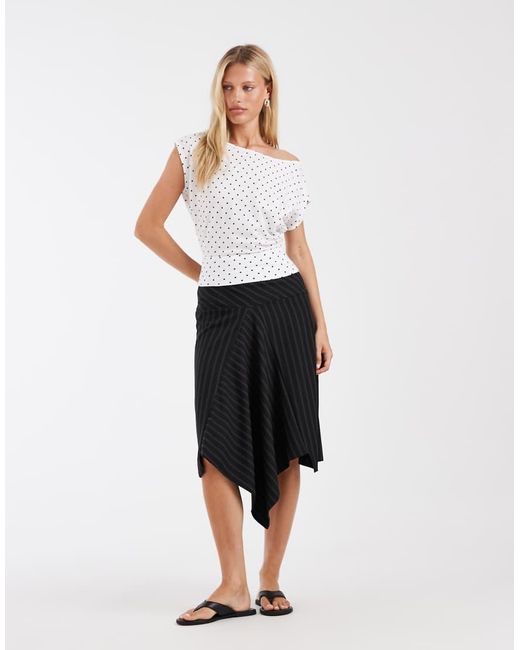 Hollister White Short Sleeve Off Shoulder Top