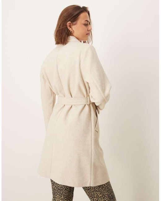 Pimkie Natural Longline Formal Belted Coat