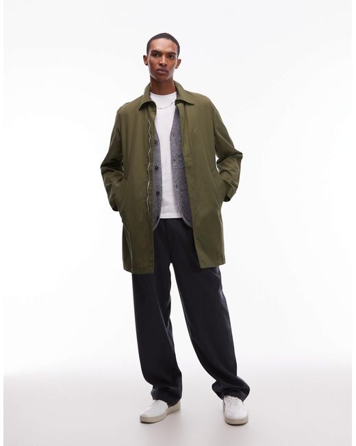 Paul Smith Green Mac Overcoat for men