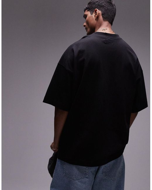 T-shirt ultra oversize à imprimé photographie Topman pour homme en coloris Gray