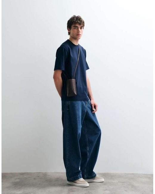 ASOS COLLECTIVE Blue Heavyweight T-shirt for men