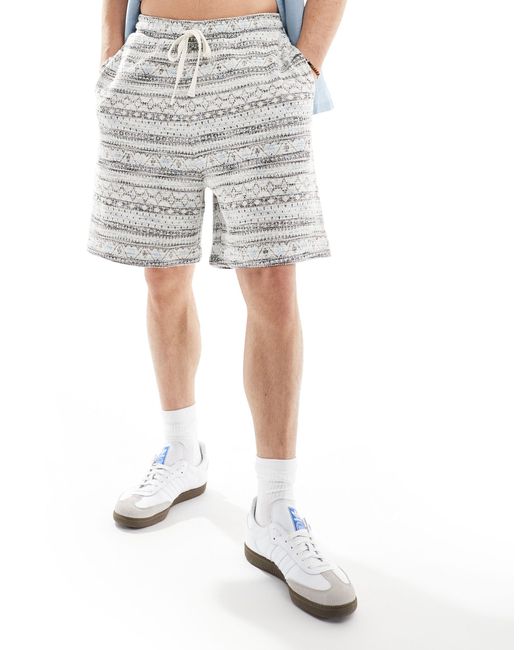 ASOS – strukturierte, e oversize-shorts in White für Herren