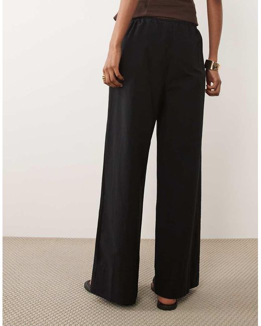 ASOS Black Linen Blend Trouser