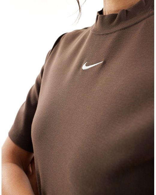 Nike Brown Essential Mini Swoosh Midi Dress