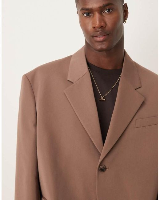 ASOS Brown Oversized Suit Jacket for men