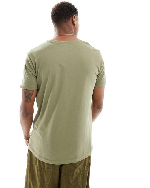 Alpha - t-shirt oliva con logo sul petto di Alpha Industries in Green da Uomo