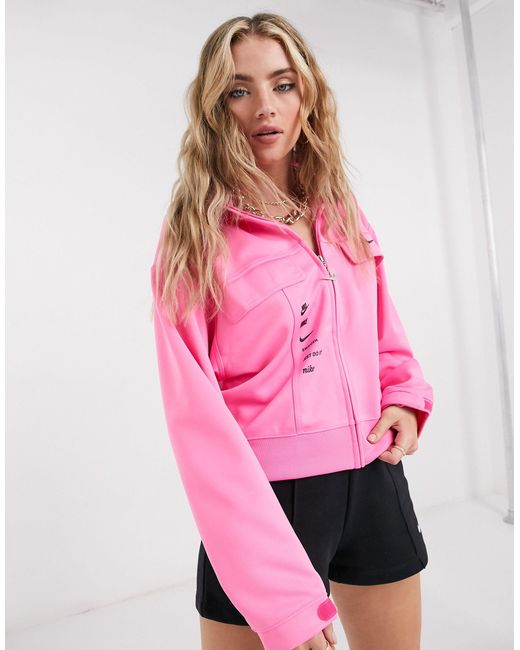 Nike Swoosh Track Jacket in Pink | Lyst Australia