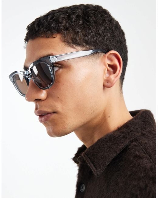 ASOS Black Square Sunglasses for men