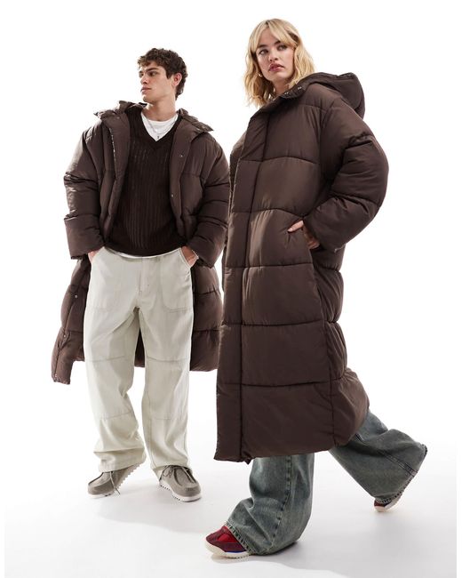 Collusion Green Unisex – maxi-pufferjacke