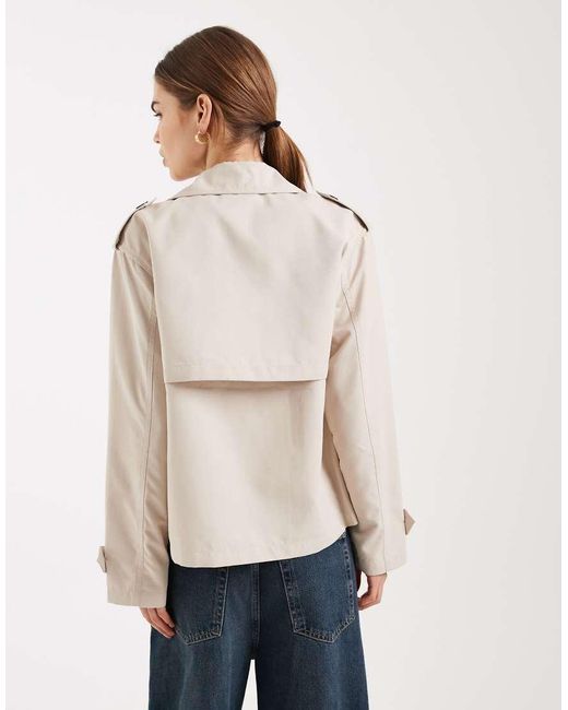 ONLY Natural Short Trench Coat