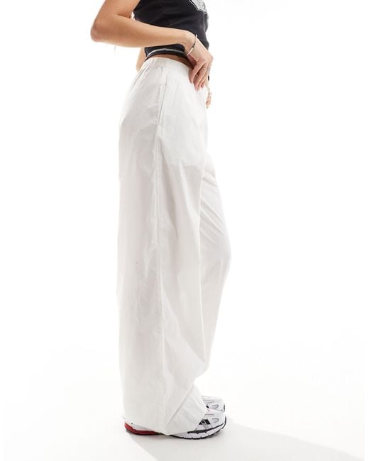 Weekday White Hanna Slouchy Trousers