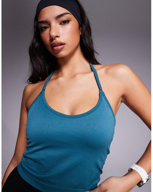 Débardeur dos nu sans coutures avec brassière intégrée - écume 4505 en coloris Blue