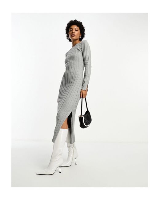 Vestito maglione midi con spacco laterale di 4th Reckless in