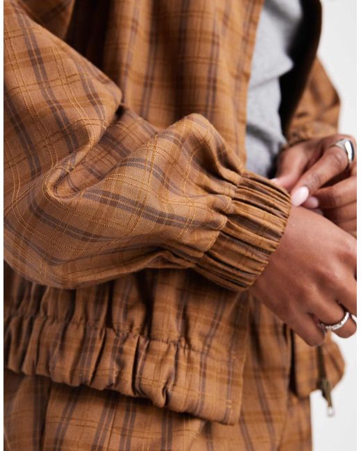 ASOS Brown Bubble Hem Jacket Co-ord