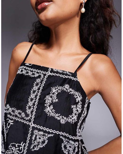 River Island Gray Handkerchief Cami Top Co-ord
