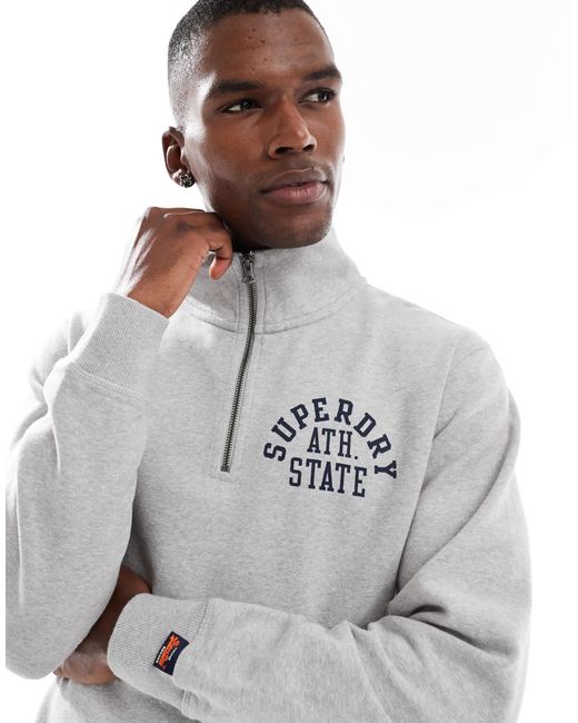 Superdry – athletic essentials – sweatshirt in Gray für Herren