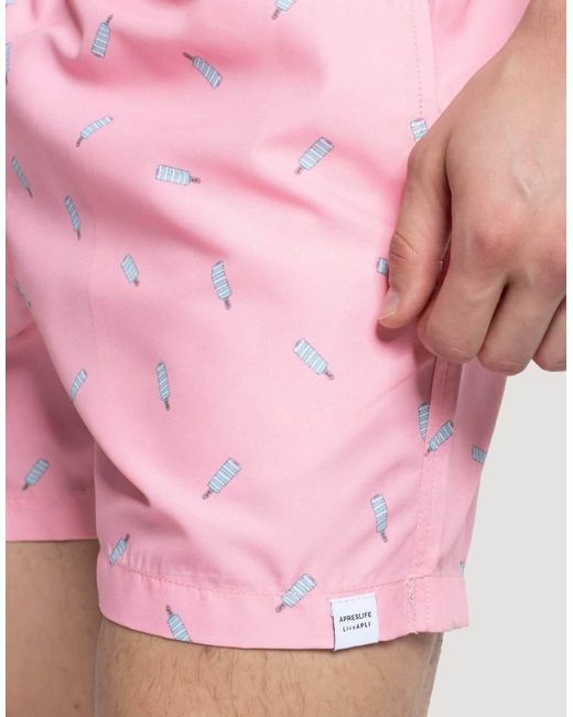 Apreslife Pink Twister Swimshorts for men
