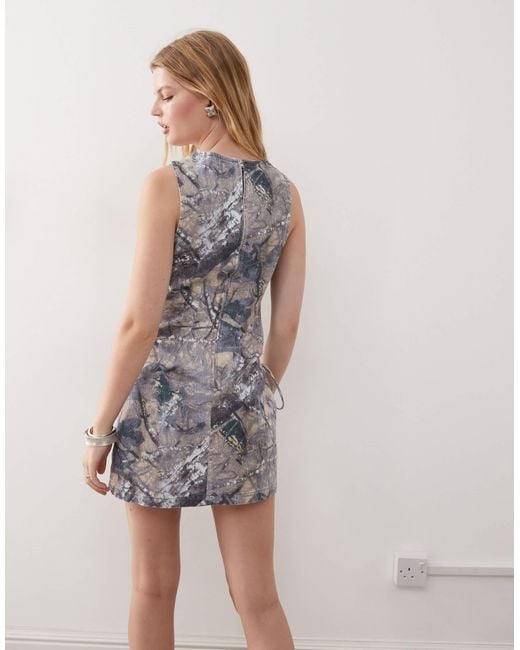 Collusion Natural Wrap Mini Dress