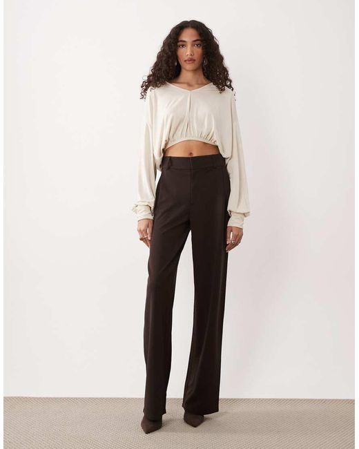 JDY Tall Blue Wide Leg Tailored Trousers