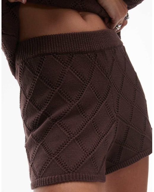 Pantalones Cortos Playeros Chocolate De Punto Sunny De (Parte De Un Conjunto) Rhythm de color Brown