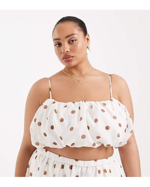 ASOS White Asos Design Curve Ruffle Top