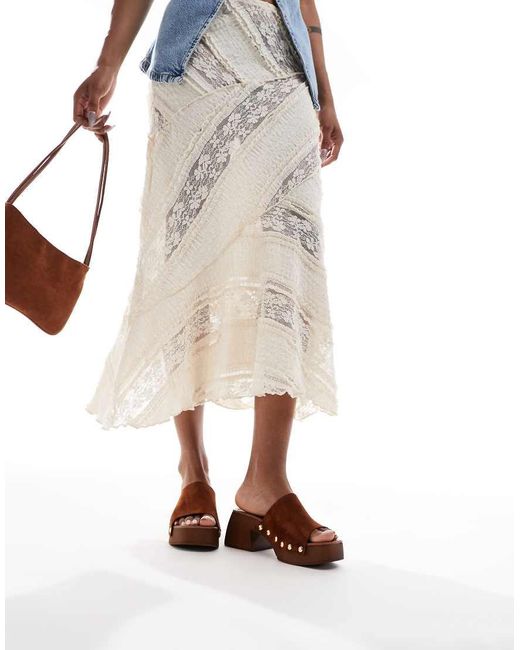 Schuh Brown Exclusive Via Heeled Clog Sandals