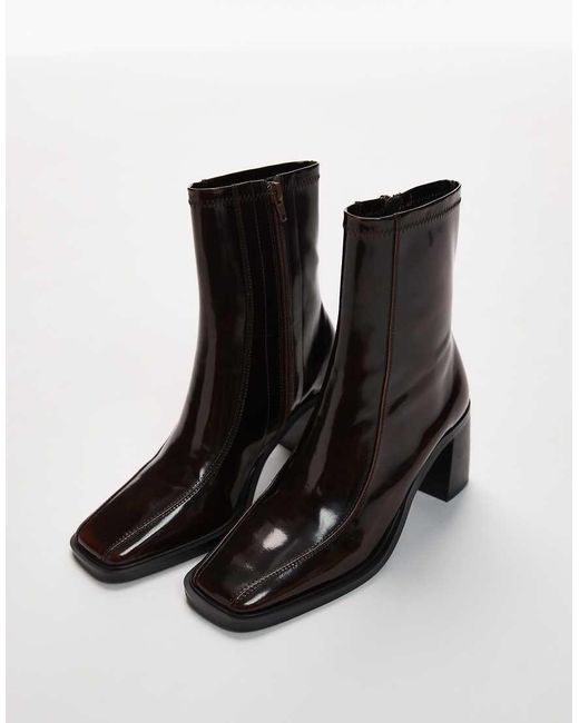 Tony Bianco Black Dusty Block Heeled Ankle Boots