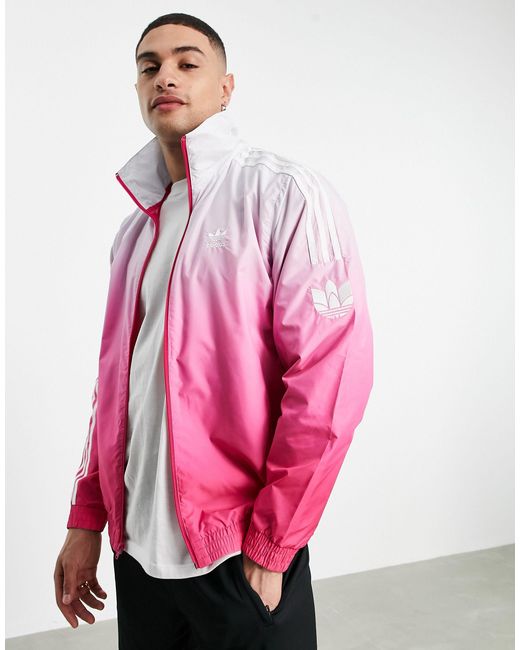 Adidas Originals Pink 3d Trefoil Ombre Track Top for men