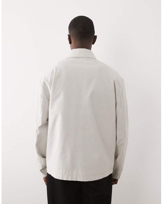 ASOS Natural Harrington Jacket for men
